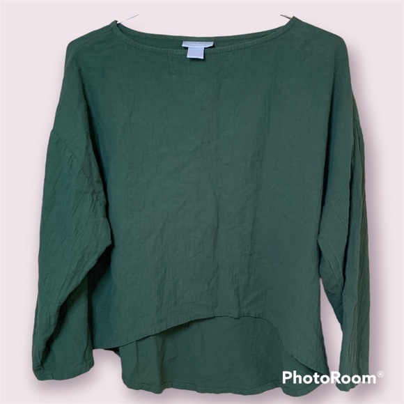 Soft Surroundings Tops - Soft Surroundings Green Dolman Sleeve 100% Cotton Cottagecore Top